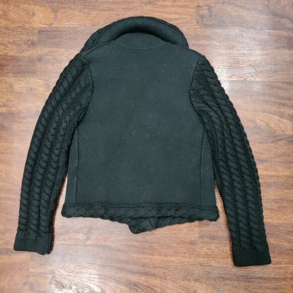 Knitss Wool Cable Knit Black Thick Lux Cardigan Twee M - Picture 3 of 16
